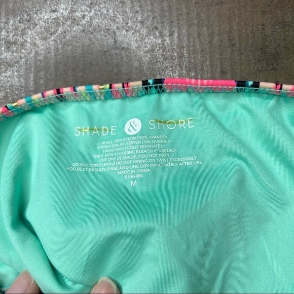 NWOT Shade & Shore Multicolored Strappy Bikini Bottom Medium - Picture 3 of 8